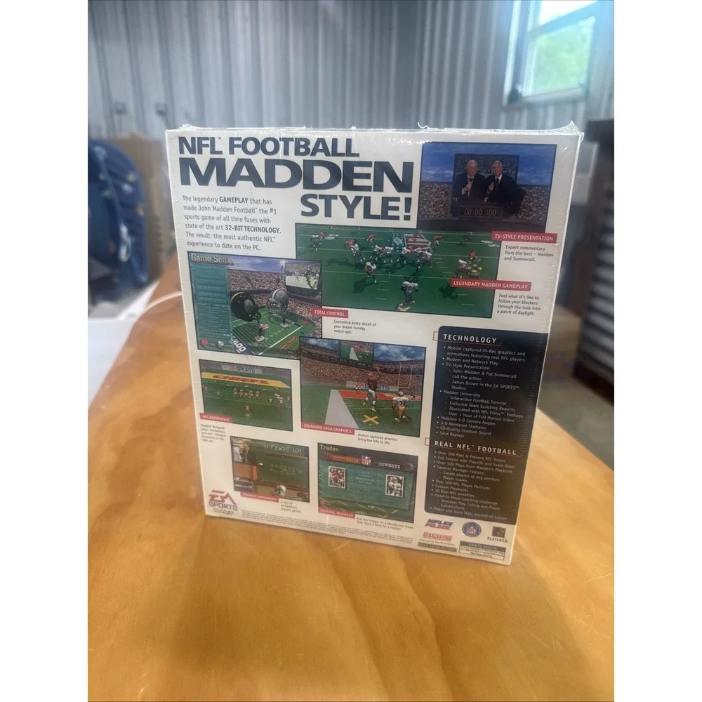 NEW (sealed) Madden NFL 97 (PC Windows 95) Big Box Edition EA Sports CD (New)